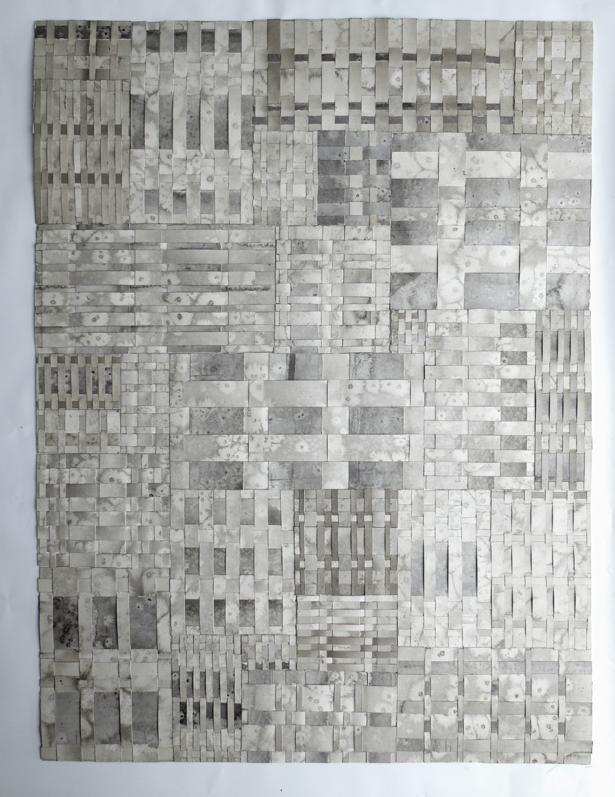 Silver Linings Nr.1 (Time Lines Series) (2024), 50x70cm ink collage on 300g woven paper