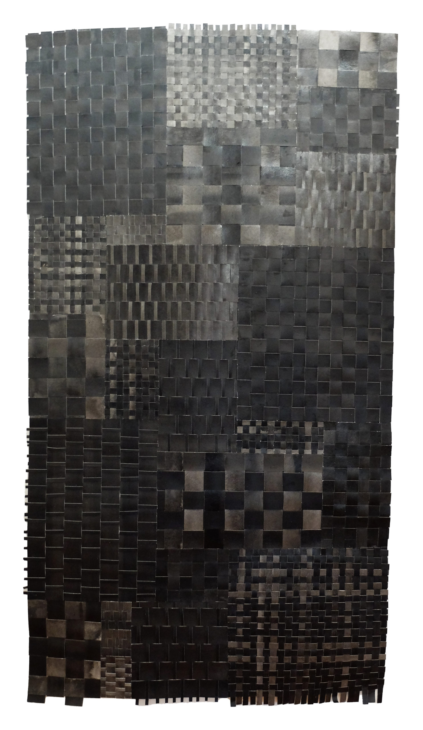 Cosmos (Time Lines Series) (2024), free hanging ink collage on 300g woven paper