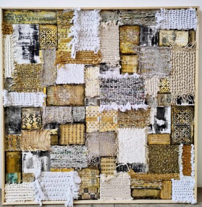 "Clotho's Threads" (2023) 100 x100 cm mixed media